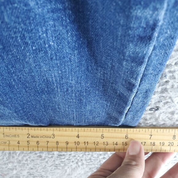 Black Label Jeans Womens Size 13 Blue Distressed Pull On Elastic Waistband - Picture 9 of 13